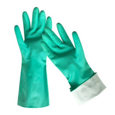 15 Mil Green Nitrile Glove CE Certified Beaded Cuff для дополнительной защиты