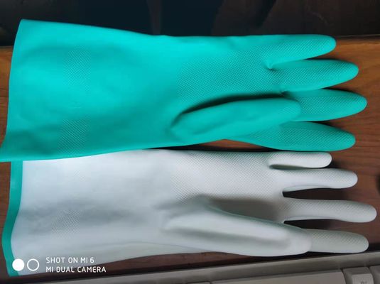Нитрильная зеленая Нитрильная перчатка Без латекса Сертифицированные CE прочные защитные перчатки, подходящие для медицинской промышленной лаборатории