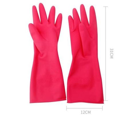 Textured Palm And Fingers Latex Household Glove Combining Comfort Durability And Grip Perfect For General Cleaning Tasks