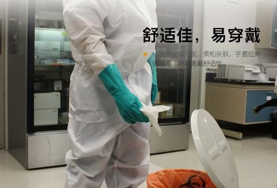 Latex Free Green Nitrile Hand Glove for Ambidextrous Protection