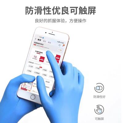 Перчатки EN455, соответствующие стандарту безопасности, маслостойкие, толщиной 4-6 мил, предназначенные для работы с промышленными химикатами