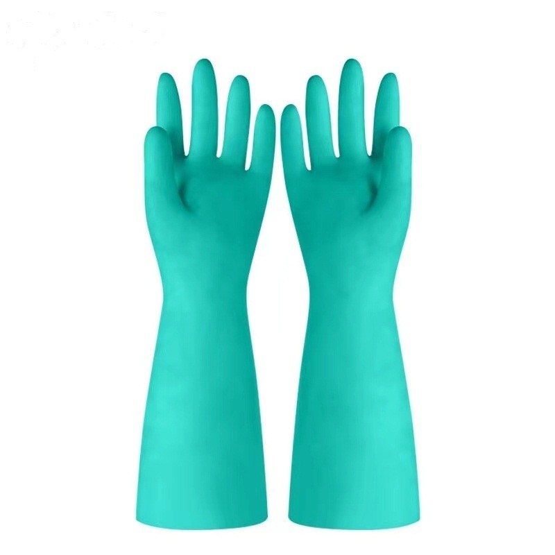Latex Free Green Nitrile Hand Glove Offering 15 to 18 Mil Thickness Perfect for Medical Examination Chemical and Industrial